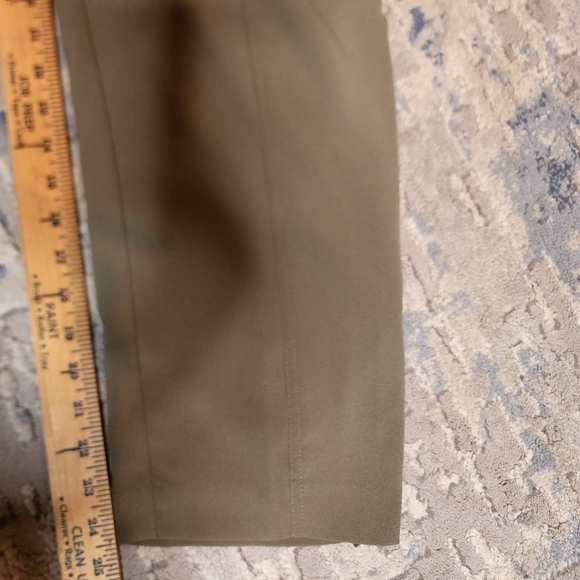 Cache Green Flowy Trouser Pants Size 12 Zip Ankles - Picture 10 of 10